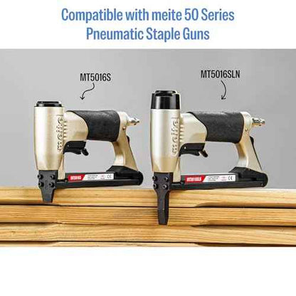 meite 20 Gauge 304 Stainless Steel Upholstery Staples, 1/2-Inch Crown with 1/2-Inch Leg Length, Heavy Duty Staples for Construction, Furniture, Crafts & DIY Projects (1 Box)