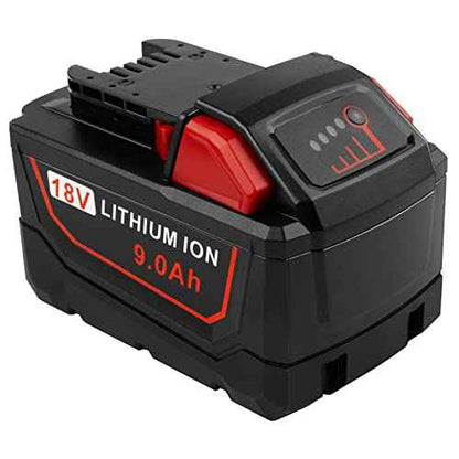 9.0Ah 18V 48-11-1880 Replace for Milwaukee MK-18 Battery Compatible with 48-11-1850 48-11-1860 48-11-1845 48-11-1828 Cordless Power Tools Lithium Battery