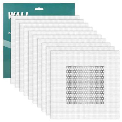 10pcs Drywall Patches, 4x4 Inch Self Adhesive Wall Hole Repair Patches Dry Wall Patch Repair Kit Screen Patch Repair Kit for Broken Walls Repairing or Ceiling Filler