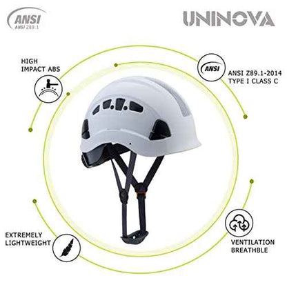 Hard Hats for Construction UNINOVA OSHA Safety Helmet 6 pt. Adjustable Suspension Cascos De Construccion