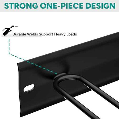 EVERHANGER Wall Mount Ski Rack for Garage, Ski Storage Hangers for Indoor/Outdoor, Wall Ski Holder Holds Up to 8 Pairs of Skis