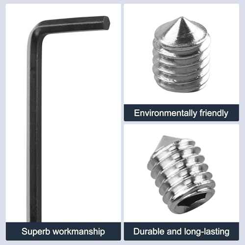 Handle Set Screw Package with Wrench for Anderson Storm Door Replacement Parts, for Andersen 1990 to 1999 Inswing Outswing Hinged Patio Doors, Fits for 400 Series Frenchwood Patio Doors