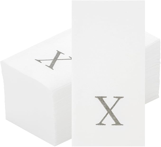 Luxenap 15.8 X 7.9 Inch Linen-Feel Guest Towels, 2000 Lettered Hand Towels