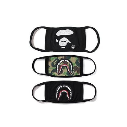 7-pack shark patterns Cotton dust masks,cotty mask funny Anti-dust Face mask,Ski Cycling Camping Half Face Mouth Masks