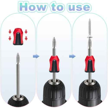 9 Pcs Screwdriver Head Magnetic Ring,Universal Magnetic Screw Ring for Electric Drill and Hand Tools (Red+Blue+Orange)