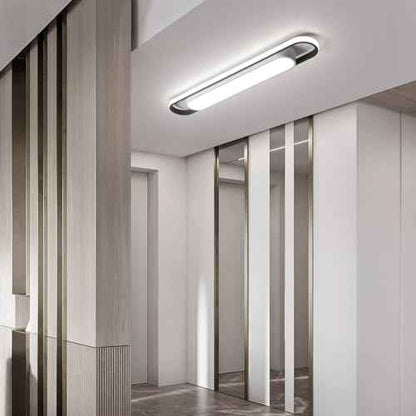 Modern LED Ceiling Light,28.3" Flush Mount Ceiling Lamp,40W 6500K Linear Metal Ceiling Chandeliers Lighting Fixture for Laundry Garage Kitchen Bedroom Dining Room Hallway Closet Aisle
