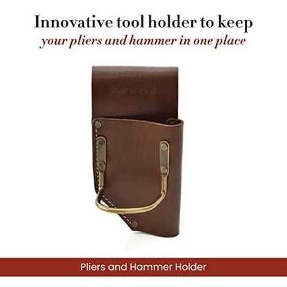 Style N Craft Pliers and Hammer Holder, Multi Tool Holder, Full-Grain Leather Tool Pouch