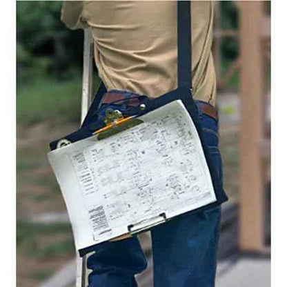 Industrial Field Cases Field Bag with Integrated 11x17 Clipboard, Storage and Shoulder Strap: Perfect for Engineers, Inspectors, Roofers & Architects Black CJFB1117