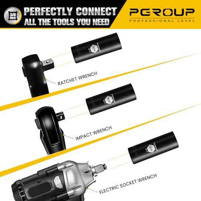 3/8¡± Drive Deep Impact Socket, SAE(15/16 Inch socket), 6-Point, Cr-V Steel With Black Manganese Phosphate Coating