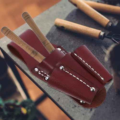 2pcs Work Pouch for Men Leather Sheaths Belt Pouch Electrician Tool Waist Bag for Men Waist Pouch