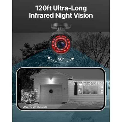 ZOSI 1080P 1920TVL Security Camera Outdoor Indoor,Hybrid 4-in-1 TVI/CVI/AHD/960H CVBS Bullet Cam for Analog Home Office Surveillance DVR CCTV System,IP67 Weatherproof,120ft IR Night Vision,Black