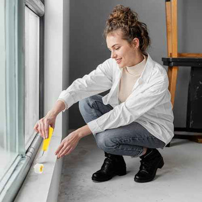 4/5 inch Mini Paint Rollers Foam Paint Roller Small Fine Finish Paint Roller Kit mall Sponge Paint Roller for Corner, Extra Small Paint Wool Brushes, Tiny Painting Tool (2 Pack)