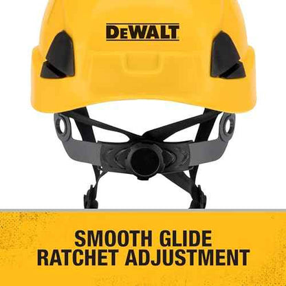 DEWALT DPG22V Yellow Type II Class C 4-Point Ratcheting Vented Safety Helmet