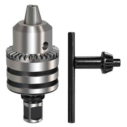 1/8''-5/8'' Magnetic Drill Chuck Adapter, 3/4'' Weldon Shank with Chuck Key, B16 Thread Mag Drill Chuck for Magnetic Drill