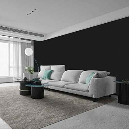 Black Contact Paper - 15.7 x 98 Inch Peel and Stick Wallpaper, Matte Black Wallpaper, Self Adhesive and Removable Decorative Contact Paper for Cabinets,Stand Liner, Table and Door Makeover Decor