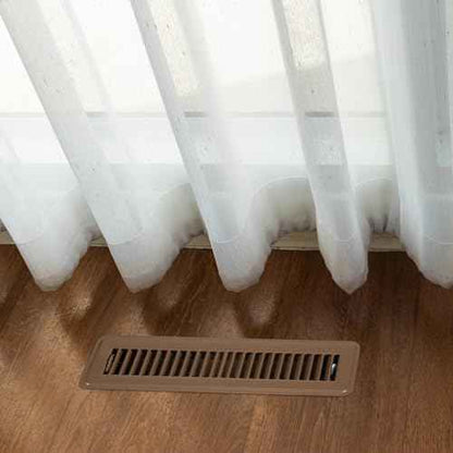 12 Pcs 2 x 12 Brown Heavy Duty Steel Floor Register Bulk, Walkable Design with Damper, Floor Register Vent Grille Covers with Easy Adjust Air Supply Lever