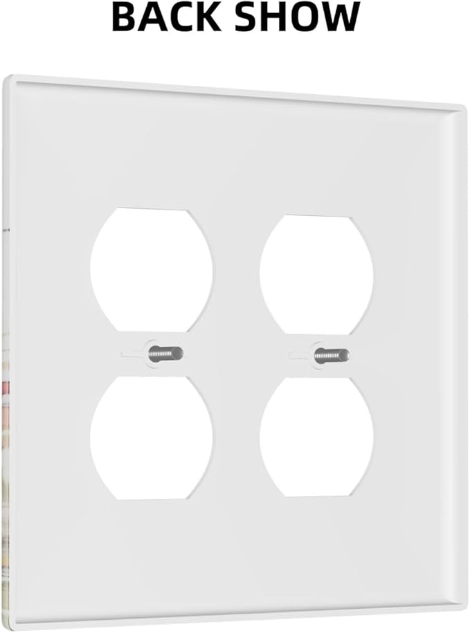 Decorative Light Switch Cover Plate Watercolor Wild Flower Floral 2 Gang Socket Covers Double Duplex Wallplates Switch Plates and Outlet Covers for Bathroom Home Decor