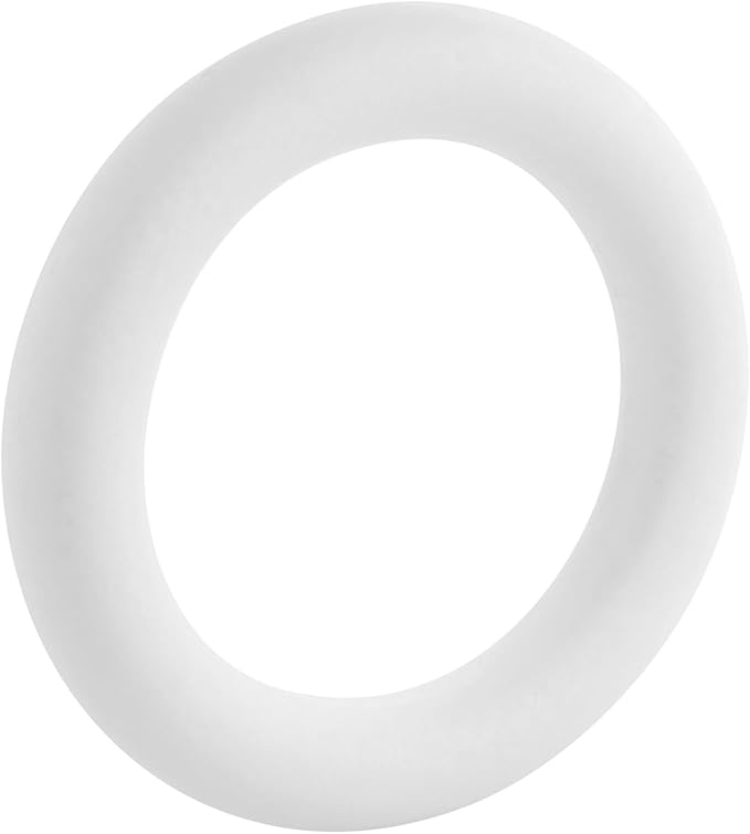 Bright Creations Foam Wreath Form - 10 Inch, White, Set of 4, Round - Wreath Frame for DIY Crafts & Floral Decor