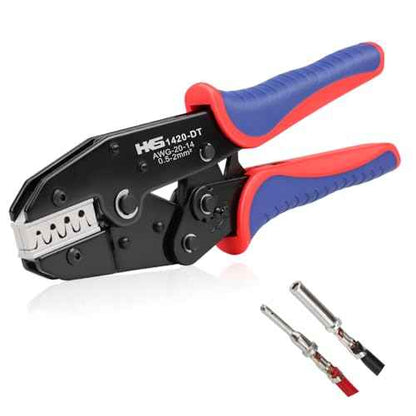 HKS 20-14AWG Size16 20 Deutsch DT DTM Crimp Tool (YF-1420DT) - Open Barrel Terminal Crimper for Stamped Contacts??