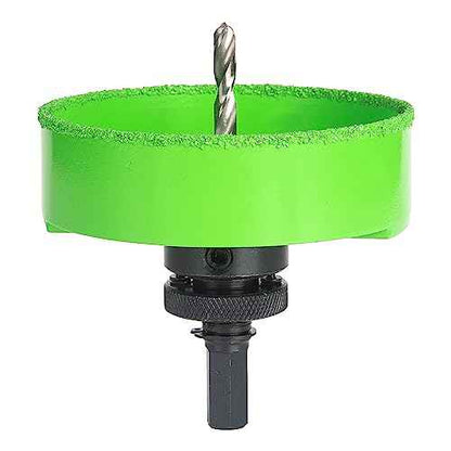 4-1/4 Inch Carbide Hole Saw with Arbor for 4" Recessed Lights, 4.25 Hole Saw Cutting Plaster Drywall Ceiling Sheetrock, 2X Faster, Green