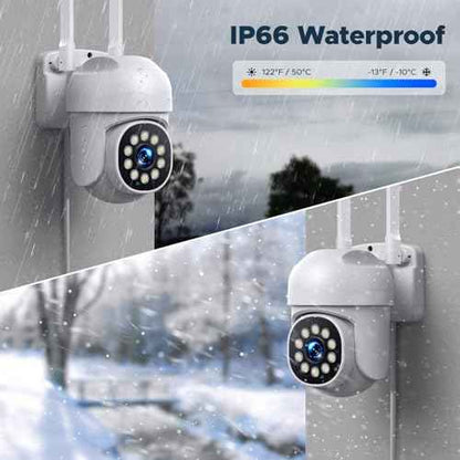 Security Cameras Wireless Outdoor, 350¡Æ Pan & 90¡Æ Tilt CCTV Camera with Auto AI Motion Detection & Spotlight Siren Alarm, WiFi Surveillance Indoor Home Camera, Color Night Vision, 2-Way Talk