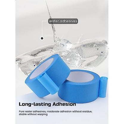 Lichamp Blue Painters Tape, 1 Pack 1.9 inch by 55 Yards Paper Tape, Blue Tapes for Crafts Arts