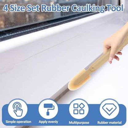 8Pcs Rubber Caulking Tool 4 Size Set Smooth Grout Sealant Caulking Tool Rubber Spatula Spreader Grout Sealer Applicator Smoothing Finger Finisher Grout Caulk Finishing Tool