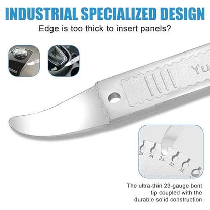 4140 Dual-purpose Steel Pry Bar, Multi-Function Trim Removal Tool for Automotive Panel,Planes Panel, Interior &exterior Trim Removal (Silver Pry Tool 1pc)