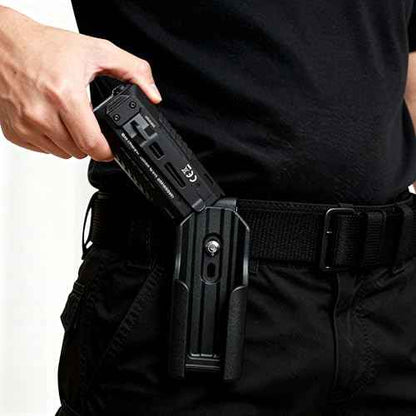 HoldMyGear Belt Clip Flashlight Holder ? Compatible with Nitecore EDC37 (Precision-Fit Belt Mount Holder, Fits Belts up to 2.25" Wide)