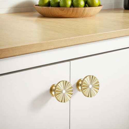 20 Pack Gold Cabinet Knobs Brushed Brass Dresser Knobs Zinc Alloy Dresser Hardware for Closet, Wardrobe and Cupboard Round Vintage Drawer Pulls