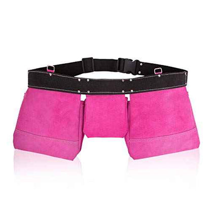 LAUTUS Pink Tool Belt/Pouch/Bag, Carpenter, Construction, Framers, Electrician |11 Pockets| 2 Steel Hammer Holders|