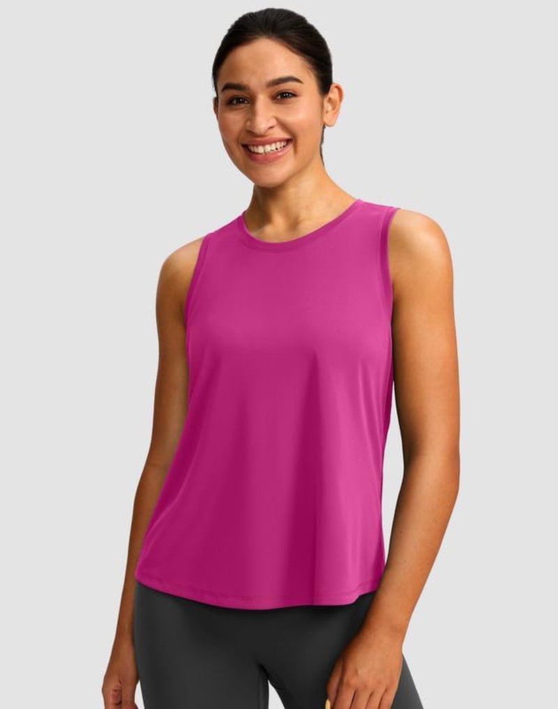 Women's Racerback Athletic Tank Tops - Sleeveless Workout Shirts for Yoga & Running | Loose Fit