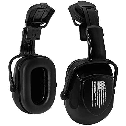 Aolamegs Hearing Protection Noise Cancelling Ear Muffs for Hard Hat Accessories SNR 30dB NRR 25dB Ear Protection Earmuff Mount For Slotted Helmets Construction Adult