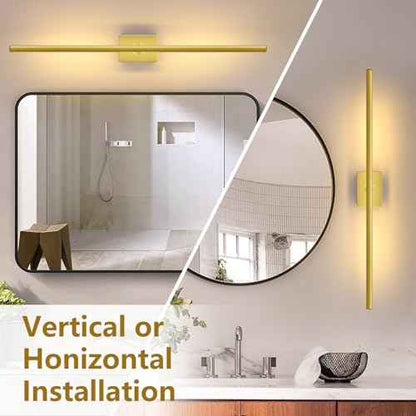 Gold Battery Operated Wall Sconce, Cordless Rechargeable Wall Sconces Set of 2, Modern 4CCT Dimmable Wall Lamps Battery Operated with Remote Control for Bedroom Living Room 31.5 Inch