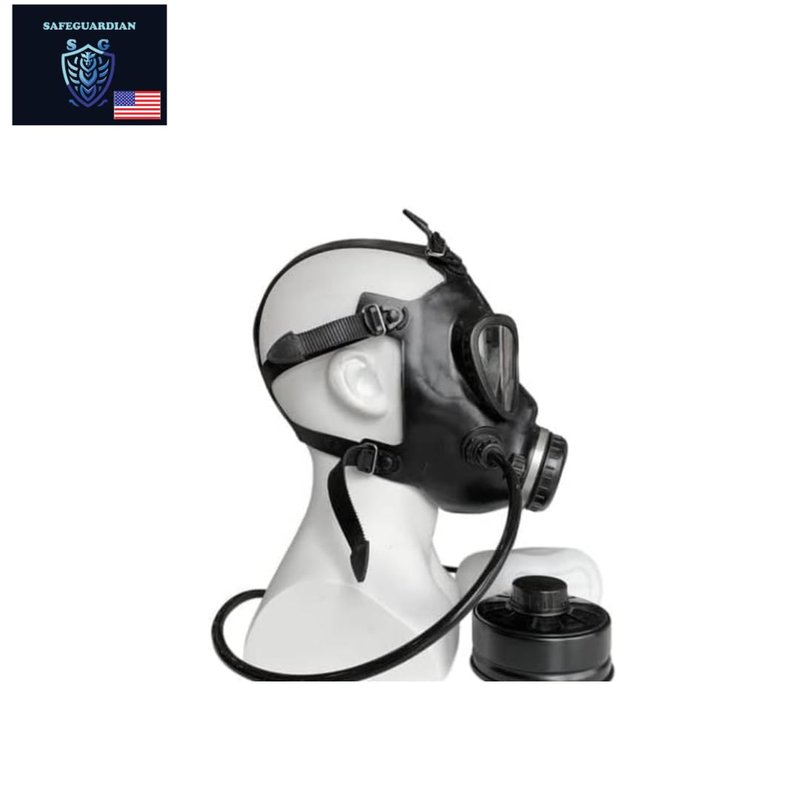 SafeGuardian Gas Mask Face Respirator CBRN Shield Israeli Military Grade Survival & Tactical for Chemical Fumes, Particulates, Military Grade Construction
