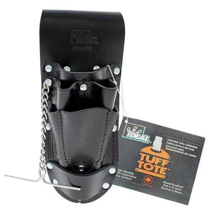 Ideal Industries 35-784BLK Leather Hip Holster Six Pocket Tool Pouch, Black