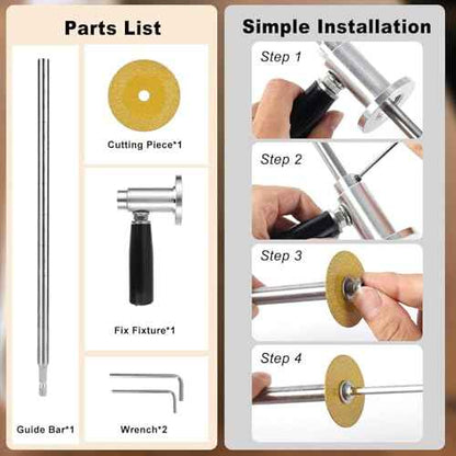 Inside Pipe Cutter for PVC Pipe Cutter, Internal/Inside PVC-ABS Pipe Cutter Tool for Drill, Fit for 1-1/2 Inch to 8 Inch, 7 Inch Adjustable Cutting Depth, 1/4in Hex Shank Fit for Impact Drivers