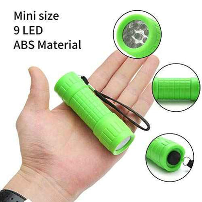 30-Pack Small Mini Flashlight Set, 5 Colors, 9-LED Handheld Flashlight with Lanyard,90-Pack AAA Battery Included for Kids/Night Reading/Party/Camping/Emergency/Hunting(30 Pack)