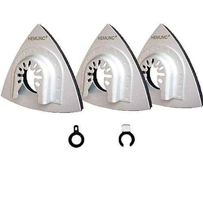 Oscillating Tool Sanding Pad£¬HEMUNC 3-1/8 Inch Triangle Sanding Pads 3PCS Fit Oscillating Multitools like Dewalt, Fein Multimaster, Bosch, Dremel, Makita, Milwaukee, Rockwell, Ryobi, Craftsman, Ridgid