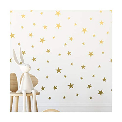 Gold Stars Wall Decal Stickers Removable Home Decoration Easy to Peel Stick Painted Walls Metallic Vinyl Polka Decor Sticker for Baby Kids Nursery Bedroom (Pack of 166)