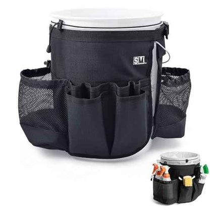 Bucket Caddy with Trash Band: Bucket Caddy for Detailing, Cars, Trucks, Motorcycles, Bikes, & House Cleaning