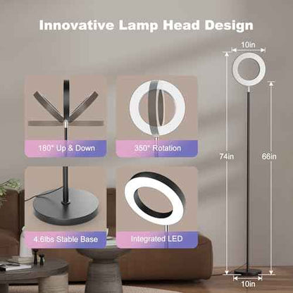 FULSUNT RGB Floor Lamp, 32W Bright LED Standing Lamp with Remote, Stepless Dimmable, Modern Color Changing Torchiere Tall Lamps for Living Room Bedroom Office Gaming Party