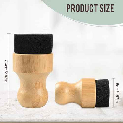 Cutting Board Oil Wax Applicator - 2PCS Bamboo Wood Applicator for Food Grade Mineral Oil Boards, Wooden Butcher Blocks,Spatulas,Spoons,Utensils