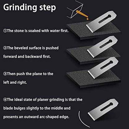 2 Pack Bench Hand Plane 2-Inch Blade Replacement Woodwork Planer Cutter 51MM Wide Iron Blades Steel Carpentry Edge Trimming Saw for No.4 No.5 Woodworking Tool