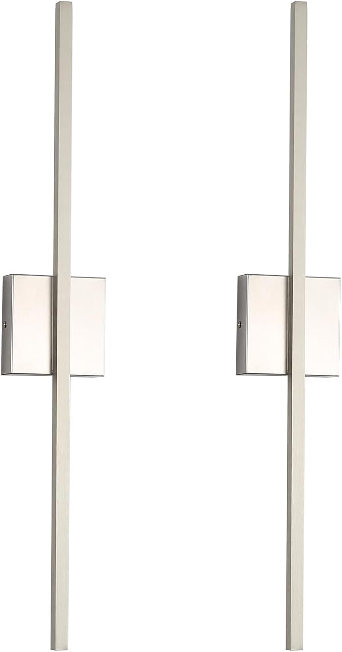 Wall Sconces Set of Two 40'', LED Dimmable Sconces Wall Lighting, Brushed Gold Modern Wall Sconce Light for Bathroom, Living Room, Bedroom, Hardwired 3000K