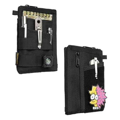 VIPERADE VE36 EDC Pouch Pocket Organizer, Slim EDC Pocket Organizer with Zipper, Tactical Pouch for Flashlight, Multitool, Pen, Notebook, Compact EDC Gear Pouch
