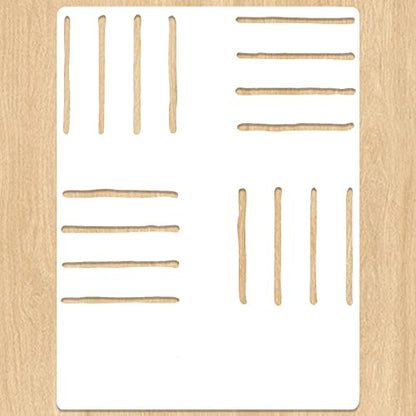 12 x 16 Inch Simple Lines Stencils for Wall and Tile, Super Large Modern Wall Stencil, Resuable Geometric Stencil for Painting on Wall, Tile, Floor, Wood, Patio and Concrete