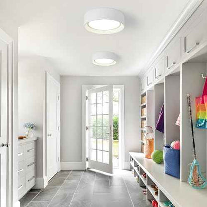 Dimmable Flush Mount Ceiling Light White,24W LED Ceiling Light Fixture,3000K-6500K 5CCT Round 11.81 in Modern Lighting Fixtures for Laundry Room Hallway Kitchen