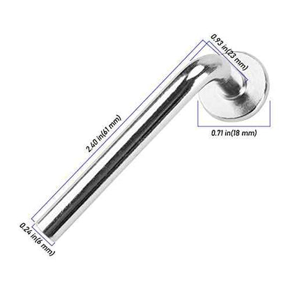 100 Pack 2.4 x 0.24 Inch Universal Pallet Rack Drop Pin, Round Head Pallet Rack J Bolt Safety Pins for Racks and Shelving Units