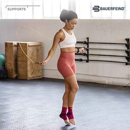 Bauerfeind Sports Ankle Support Dynamic - Ankle Compression Sleeve for Freedom of Movement - 3D AirKnit Fabric for Breathability - Premium Quality & Washable (L, All Black)
